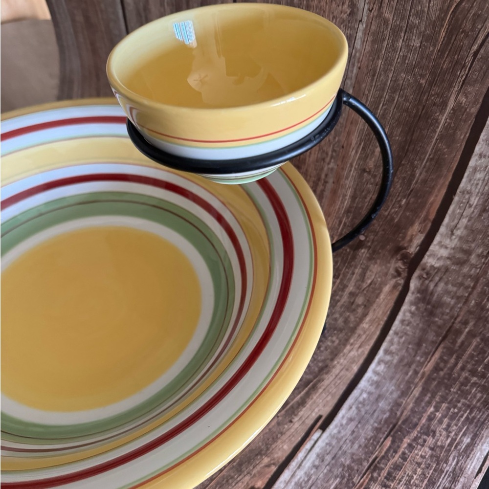 Preowned At Home America Ceramic Snack Server Item #PHK7420 - Picture 3 of 3